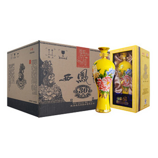 國花瓷 凤香型 52度白酒 500ml×4 整箱装