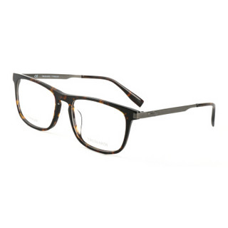 TRUSSARDI 杜鲁萨迪 中性款玳瑁色镜框银灰色镜腿板材全框光学眼镜架眼镜框 VTR263F 0721 53MM