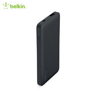 贝尔金（BELKIN）5000毫安聚合物电芯便携式移动电源苹果安卓通用充电宝轻薄小巧大容量黑色