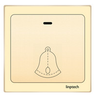 领普科技（linptech）门铃室外机 无线门铃单独学习码家用 （需配对室内机接收端使用） 香槟金发射端