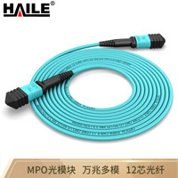 HAILE 海乐MPO-MT12-25M 多模万兆OM3光纤跳线网线 40G模块用MPO光纤线 12芯MPO-12芯MPO 25米