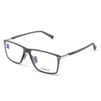 蔡司（ZEISS）纯钛男女全框眼镜架配镜近视光学镜架ZS-75005-F202 透明灰