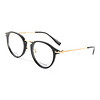 TRUSSARDI 杜鲁萨迪 中性款黑色镜框金色镜腿板材全框光学眼镜架眼镜框 VTR204F 0700 51MM 黑色 51