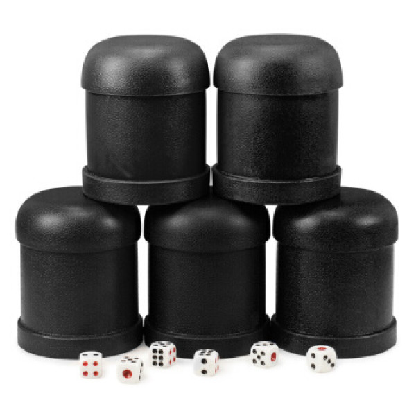 商品御圣骰子骰盅套装 筛盅色盅直筒摇骰子酒吧夜店游戏用品送5个骰子