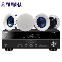 雅马哈（Yamaha）RX-V379+NS-IC600 音响 音箱 吸顶式音响 背景音乐蓝牙音响（5件套）黑色功放