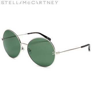 丝黛拉麦卡妮Stella McCartney eyewear 太阳镜女 复古圆框金属墨镜 SC0087S-003 银灰色镜框绿色镜片 62mm