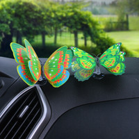 LMA洛玛 汽车室内创意摆件 3D蝴蝶弹簧摇摆 车载装饰贴