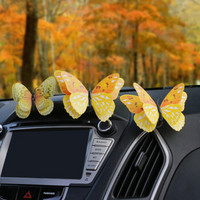 LMA洛玛 汽车室内创意摆件 3D蝴蝶弹簧摇摆 车载装饰贴