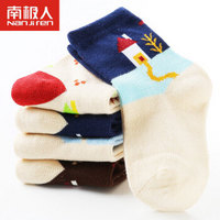 南极人（Nanjiren）儿童袜子5双装透气男女童袜子 卡通小山村 L(适合7-9岁)