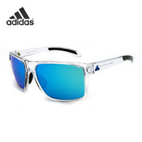 阿迪达斯 adidas 运动功能镜 男女款太阳镜 骑行登山户外眼镜 ad05/75 1100L 透明色镜腿蓝色镜面