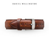 丹尼尔惠灵顿（DanielWellington）DW原装表带20mm皮质银色针扣男款DW00200021（适用于40mm表盘系列）