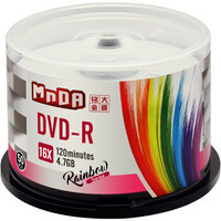 MNDA 铭大金碟 DVD-R 16速  档案级 光盘/刻录盘 50片桶装 空白光盘