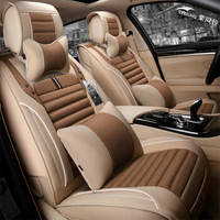 紫风铃 汽车坐垫四季通用 四季垫座垫套 速腾迈腾斯柯达宝马科鲁兹翼博荣威凯美瑞众泰朗逸 Q04豪华版 咖啡色