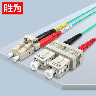 胜为（shengwei）FLSO-1050 工程电信级万兆光纤跳线 5米 LC/UPC-SC/UPC OM3 多模双芯 尾纤 光模块专用