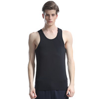 TINSINO 纤丝鸟 男士背心木代尔棉圆领跨栏纯色打底汗衫 TJD5103 黑色 XXXL (黑色、XXXL、莫代尔)