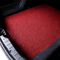 布雷什(BOLISH)丝圈汽车后备箱垫 环保加厚耐磨 专车专用订制后备箱垫 厂家直发 黑红色