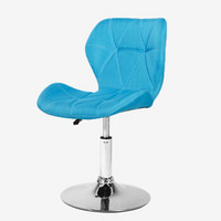 乐高赫曼 吧台椅 凳子 可升降靠背酒吧椅子旋转前台收银椅高脚凳LG-308-布艺蓝色