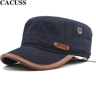 CACUSS P0059 时尚立体棒球帽子女 男士春夏平顶帽 礼盒装 藏青色