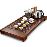 金灶(KAMJOVE) 鸡翅木实木茶盘 全自动上水功夫茶具套装茶台套装R-350A 搭配V9电水壶+KP-90茶具+P-302茶桶