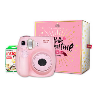 富士（FUJIFILM）INSTAX 一次成像 MINI7C可爱粉限量礼盒套装（含10张胶片）