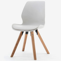 伯力斯 椅子 北欧简约实木餐椅 客餐厅咖啡厅休闲椅伊姆斯椅MD-0186-2 白色