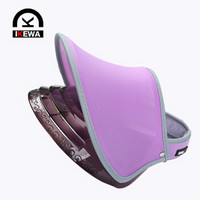 艾可娃（IKEWA）ZYM0030 遮阳帽子女夏天防晒沙滩帽可折叠户外骑车太阳帽双层镜片帽 浅紫色