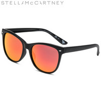 丝黛拉麦卡妮Stella McCartney eyewear 太阳镜儿童款 方框墨镜 SK0038S-004 黑色镜框火红镜片 48mm