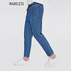 Markless 男士牛仔裤休闲时尚小脚韩版长裤子青年NZA8002M 牛仔蓝 34(2.7尺)