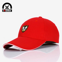 艾可娃（IKEWA）BQM132 男士帽子户外防晒遮阳太阳帽运动休闲棒球帽鸭舌帽钓鱼帽 红色