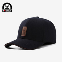 艾可娃（IKEWA）BQM134 帽子男士棒球帽户外运动鸭舌帽百搭经典遮阳帽 黑色