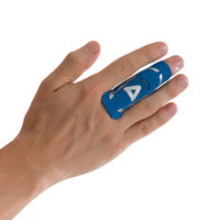 AQ篮球排球指关节护指运动护具蓝色直筒款B30912 S/M指围5.7-6.8cm  比较适合小指