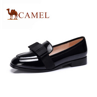 CAMEL 骆驼 女鞋 学院甜美蝴蝶结简约单鞋 A811536113 黑色 39