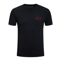ARMANI EXCHANGE阿玛尼奢侈品男士针织T恤衫6YZMAP-ZJQ9Z BLACK-0235 M