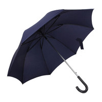 星宇芊 碰击布男士商务超大超强抗风伞骨拒水一甩干长柄晴雨伞 Z32 深蓝
