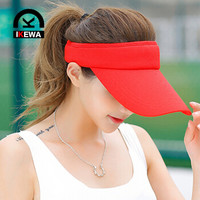 艾可娃（IKEWA）BQM021 遮阳帽子男女同款空顶帽棒球帽太阳帽 大红色
