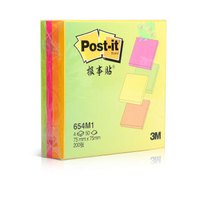 3M 报事贴 便条纸/便利贴/便签纸/便签本 经典系列 654M1 荧光彩色多色便签