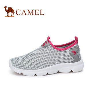 CAMEL 骆驼 女鞋 韩版休闲平底透气网鞋 A81330652 灰色 38
