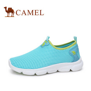 CAMEL 骆驼 女鞋 韩版休闲平底透气网鞋 A81330652 青月 37