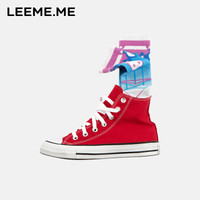 粒米半玺袜子女潮流可爱中筒袜个性百搭学院风印花袜 可爱兔