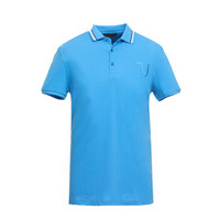 Trussardi 杜鲁萨迪 男士棉质蓝色翻领短袖POLO衫52T00115 1T000784