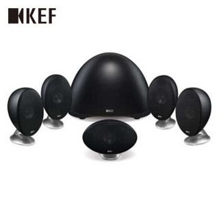 KEF E305 黑色 5.1声道时尚家庭影院套装 蛋型系统音响