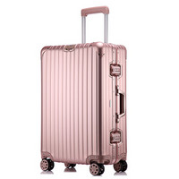 BOSTANTEN 波斯丹顿 铝镁合金拉杆箱 万向轮全铝箱商务行李箱20英寸男女旅行箱 B9181120 玫瑰金色