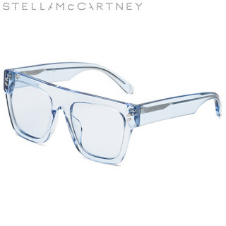 丝黛拉麦卡妮Stella McCartney eyewear 太阳镜儿童款 方框墨镜 SK0040S-005 浅蓝色镜框浅蓝色镜片 45mm