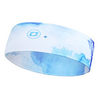 兰帕达 运动头带男女吸汗止汗潮头巾发带发箍跑步篮球健身瑜伽  蓝色水墨 均码