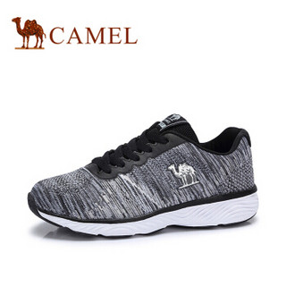 CAMEL 骆驼 女鞋 轻便透气时尚活力低跟运动鞋 A81384608 黑/灰 35