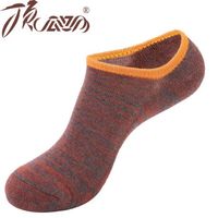 顶瓜瓜男士运动袜毛巾底吸汗透气跑步船袜篮球袜子男夏季短筒防脱低帮学院风羽毛球袜子男学生青年 210D款
