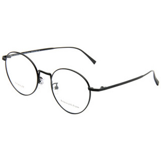 Zegna 杰尼亚 男款黑色镜框黑色镜腿光学眼镜框眼镜架 EZ5113D 002 50MM