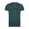 Hugo Boss 雨果博斯 奢侈品 男士深绿色LOGO图案棉质圆领短袖T恤 50380424 353