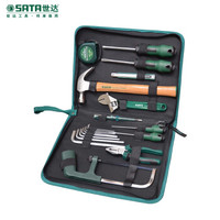 世达(SATA)19件维修工具组套基本家用家居维修组套套装锤子扳手卷尺钢丝钳04110