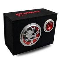 现代(HYUNDAI)车载低音炮汽车音响 便携式音箱 摩托车mp3播放器车家两用 F-803方形8英寸